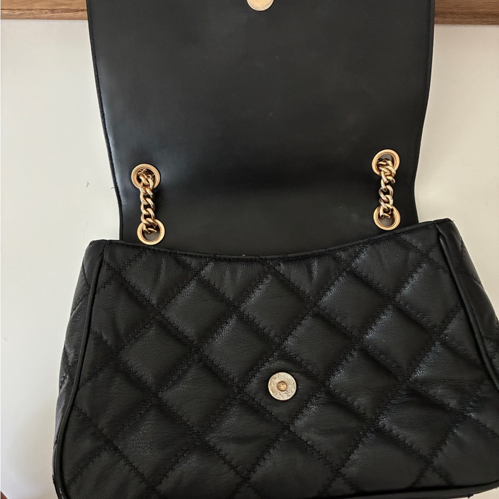 Tory Burch Large Black Quilted Chain Shoulder Bag - Picture 5 of 13